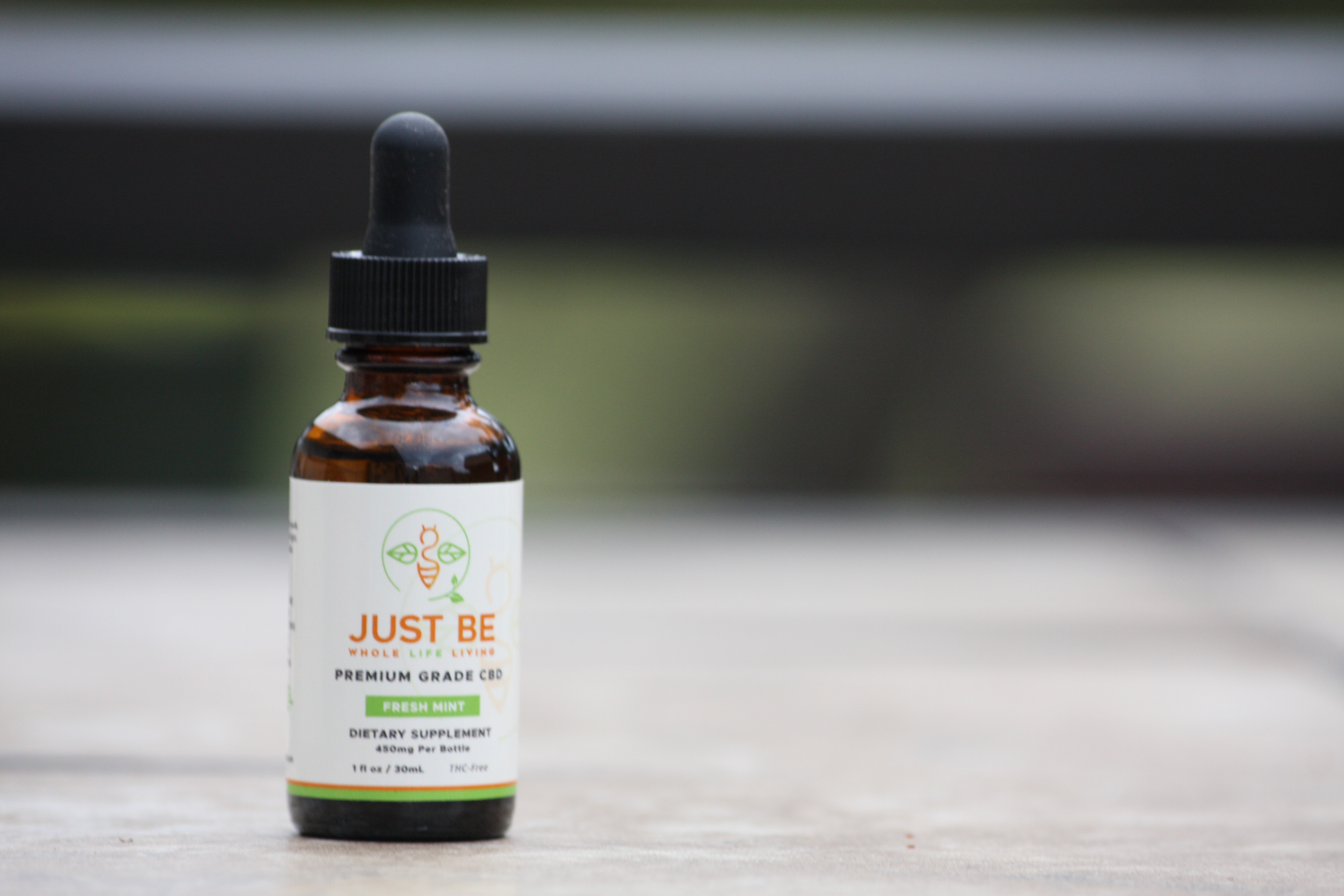 CBD Oil in Eye Dropper Bottle